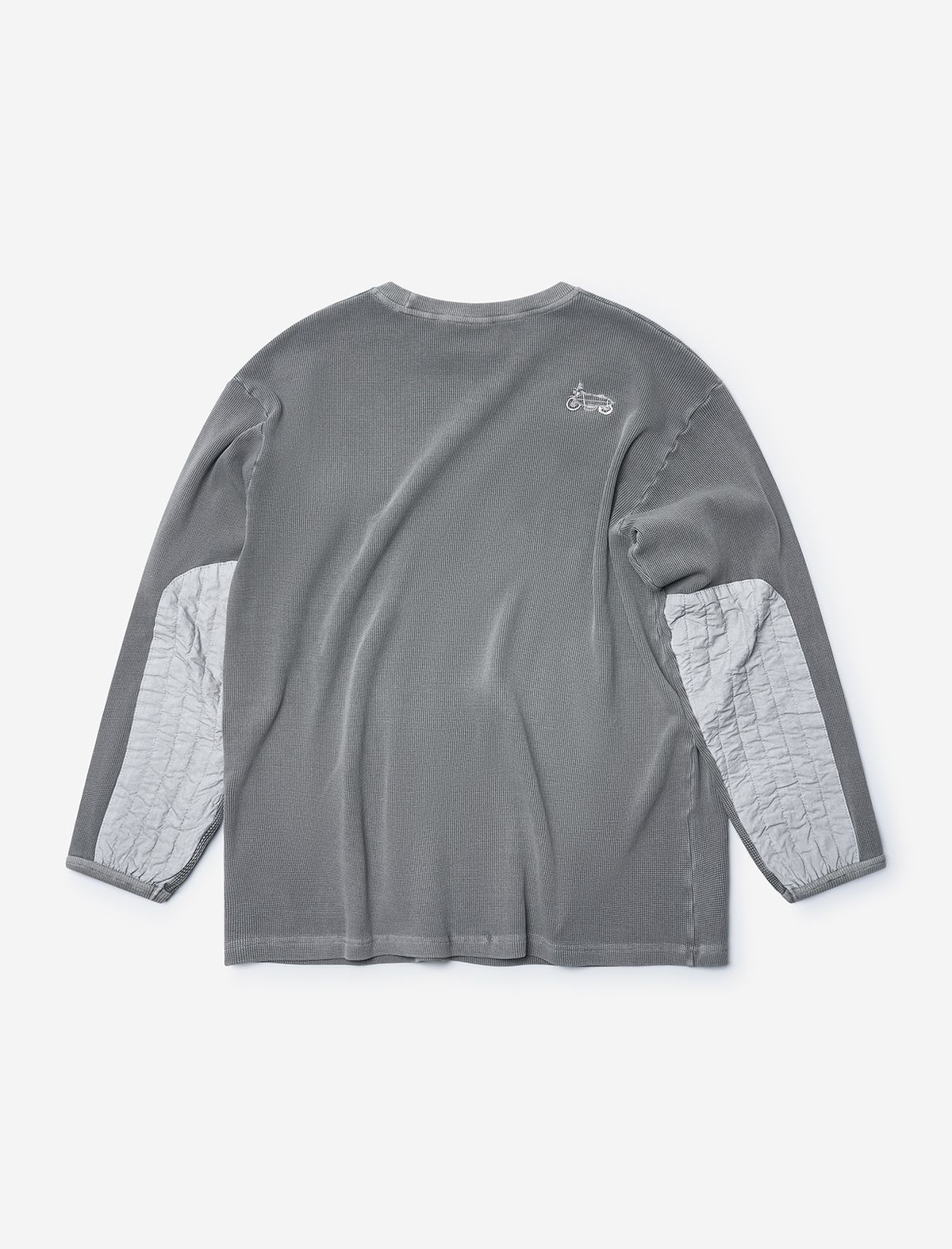 플랫웨이브 인 서울(FLATWAVE IN SEOUL) Tyde Waffle Pigment Longsleeve T-Shirt Grey