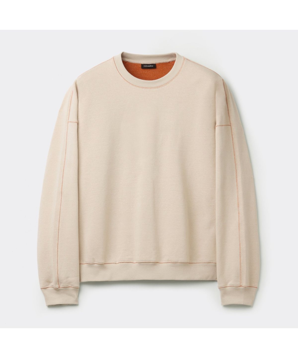 커스텀멜로우(CUSTOMELLOW) Beige Two Tone Sweatshirt CWTAW25622ORX
