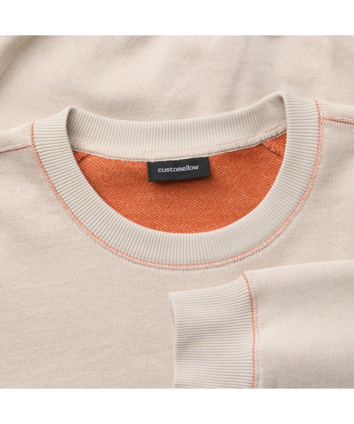커스텀멜로우(CUSTOMELLOW) Beige Two Tone Sweatshirt CWTAW25622ORX