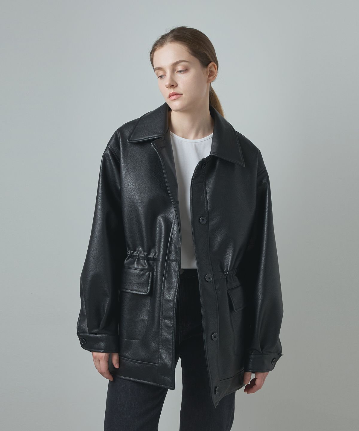 누토프(NUTOFFE) Leather Jacket_Black