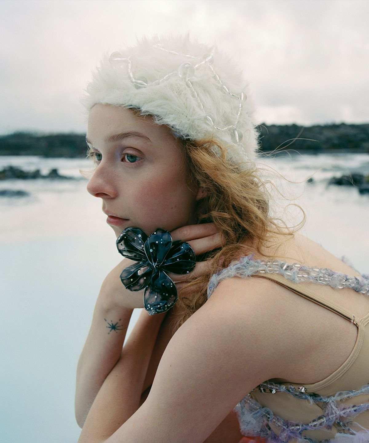 락피쉬웨더웨어(ROCKFISH WEATHERWEAR) [X SUSAN FANG] FURRY BUBBLE HAT - WHITE