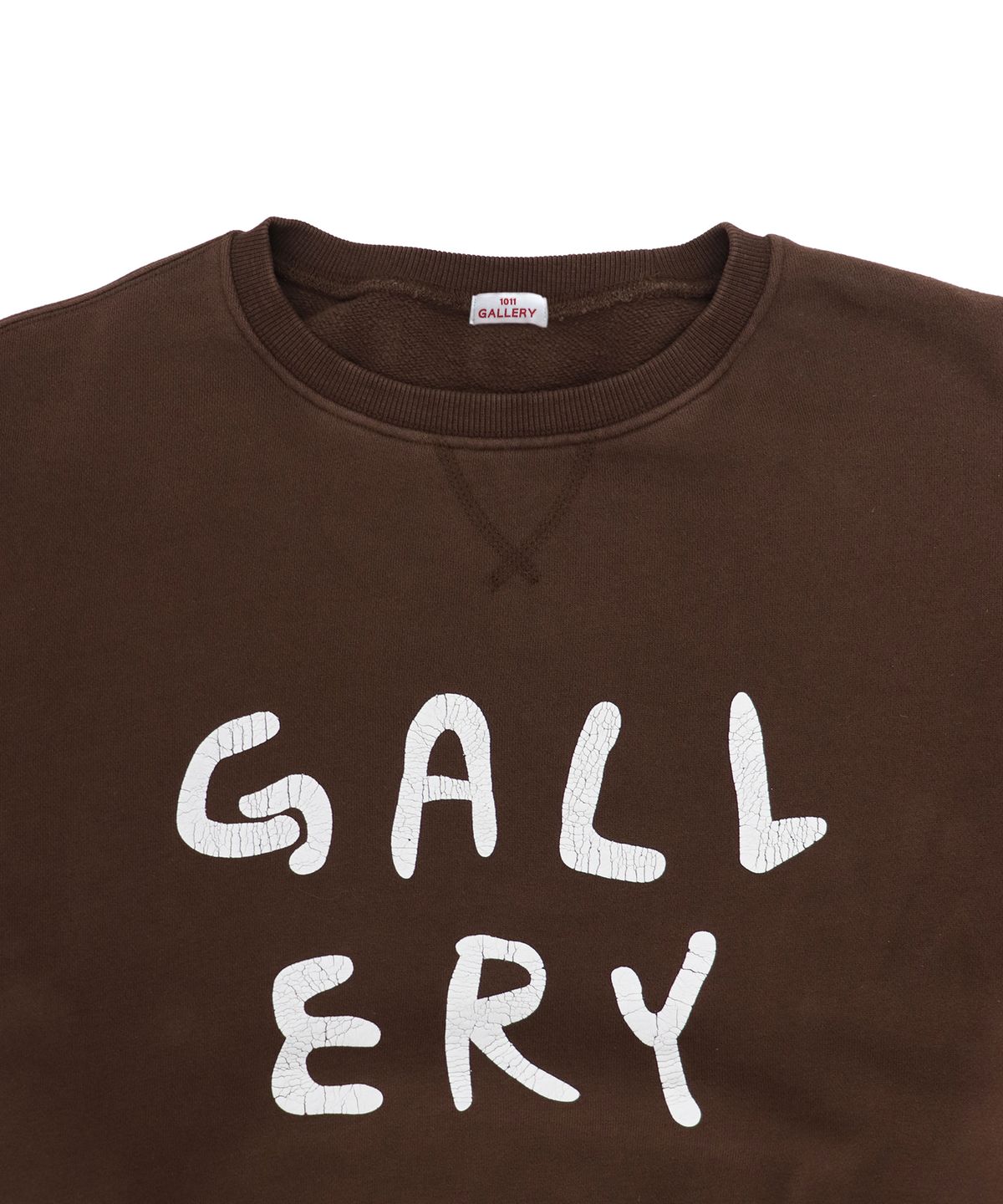 1011갤러리(1011 GALLERY) Gallery Logo Washed Sweatshirts  - Brown