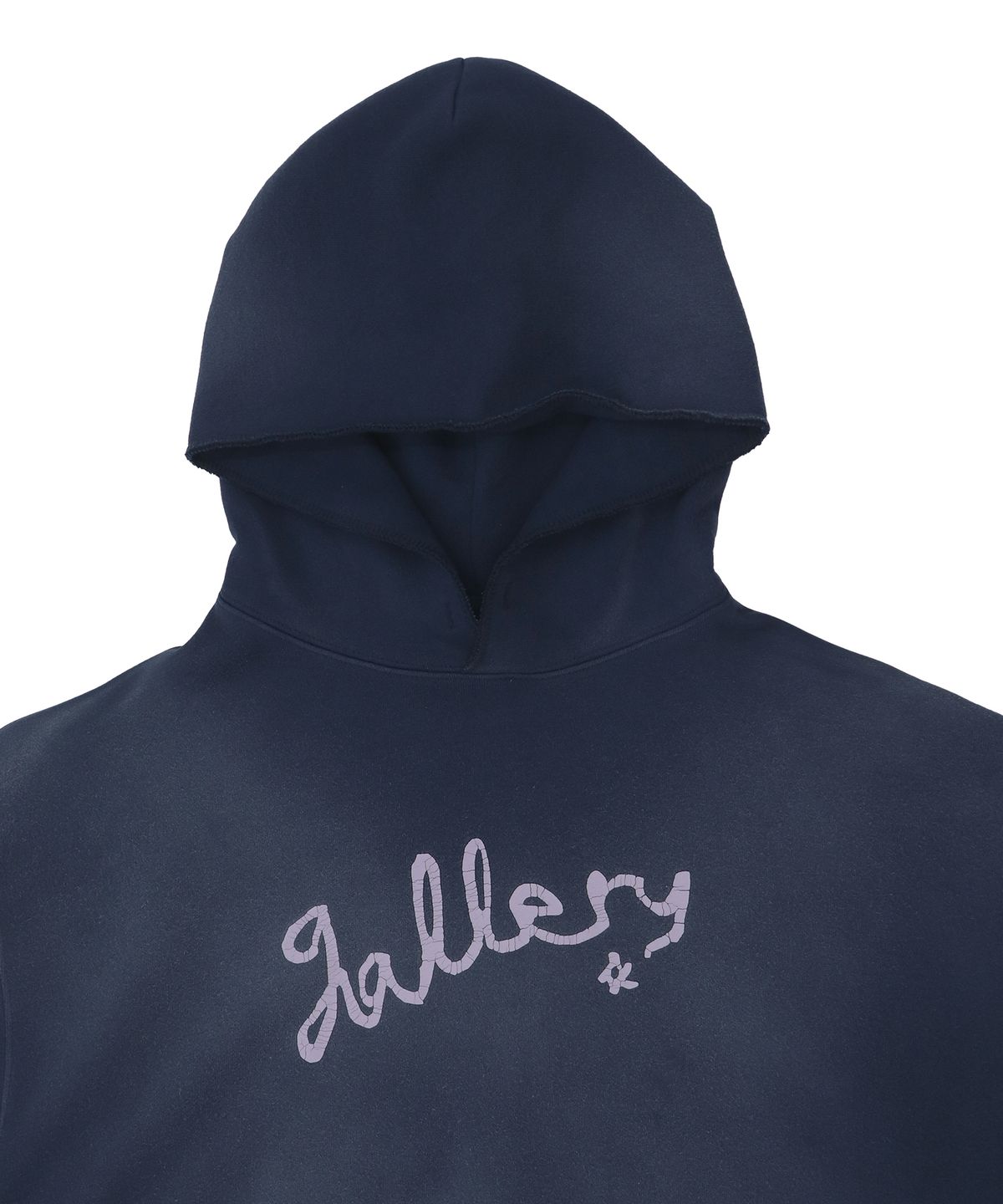 1011갤러리(1011 GALLERY) Gallery Tape Logo Washed Hoodie - Navy