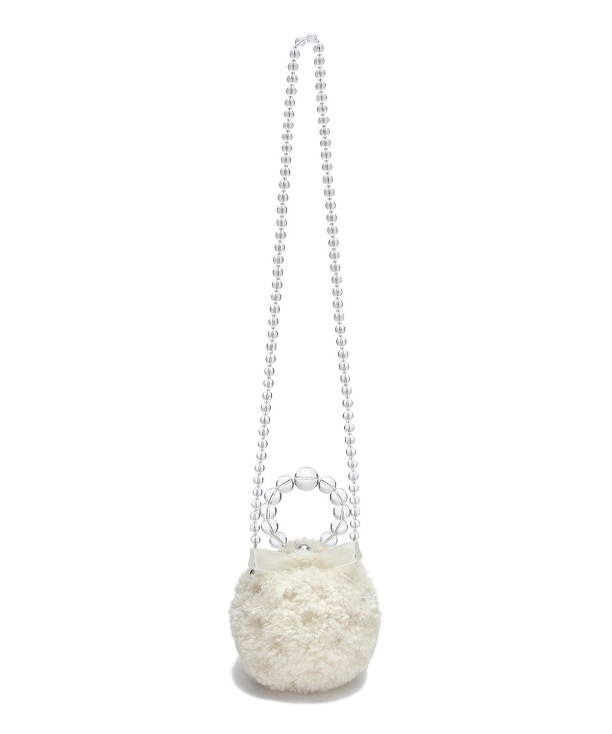 락피쉬웨더웨어(ROCKFISH WEATHERWEAR) [X SUSAN FANG] FURRY BUBBLE BOW BAG - WHITE