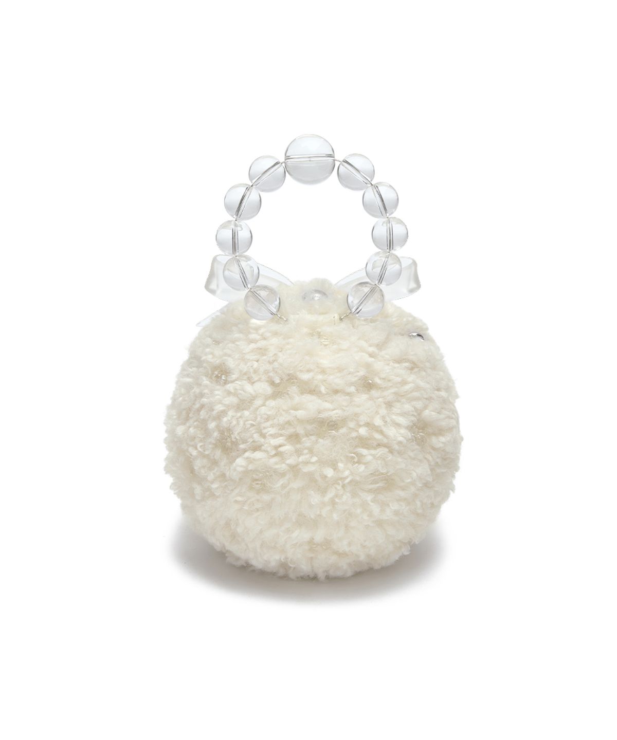 락피쉬웨더웨어(ROCKFISH WEATHERWEAR) [X SUSAN FANG] FURRY BUBBLE BOW BAG - WHITE