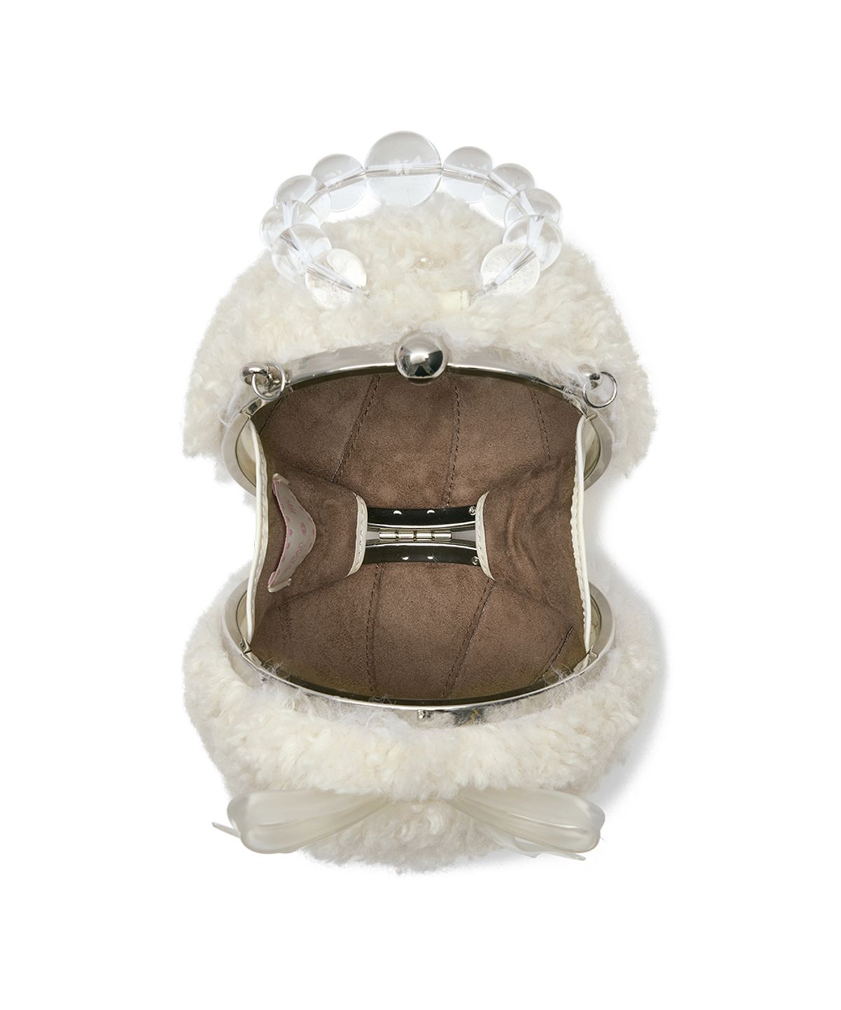 락피쉬웨더웨어(ROCKFISH WEATHERWEAR) [X SUSAN FANG] FURRY BUBBLE BOW BAG - WHITE