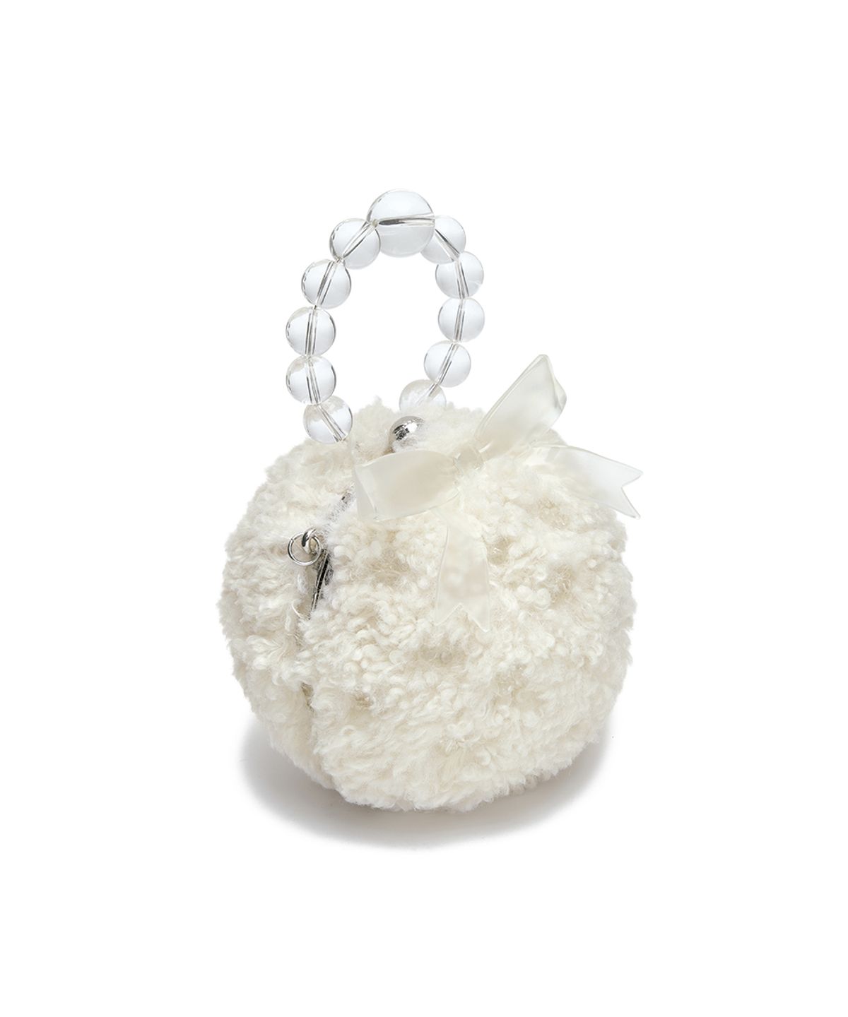 락피쉬웨더웨어(ROCKFISH WEATHERWEAR) [X SUSAN FANG] FURRY BUBBLE BOW BAG - WHITE