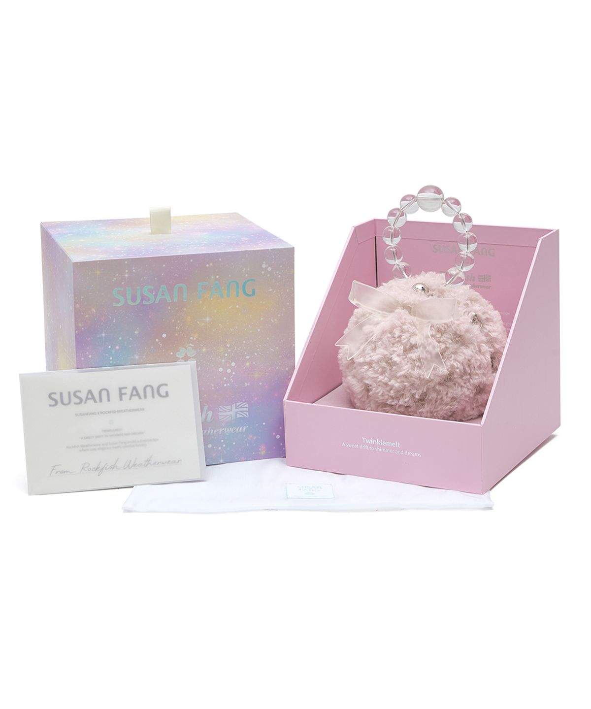 락피쉬웨더웨어(ROCKFISH WEATHERWEAR) [X SUSAN FANG] FURRY BUBBLE BOW BAG - PINK