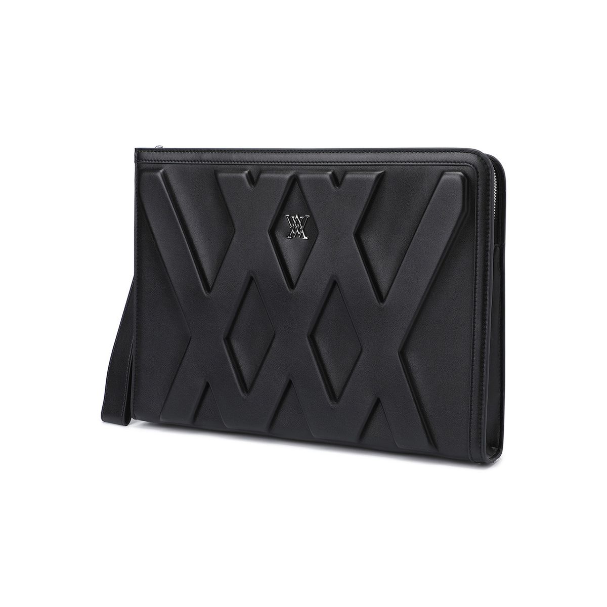 어뉴골프(ANEW GOLF) UNI LOGO INTAGLIO CLUTCH_BK