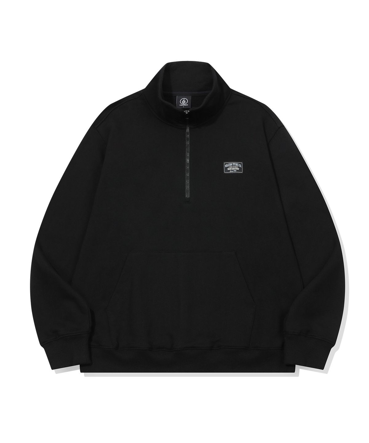 볼컴(VOLCOM) 스노우 앤 서프 하프 집업 맨투맨(블랙)