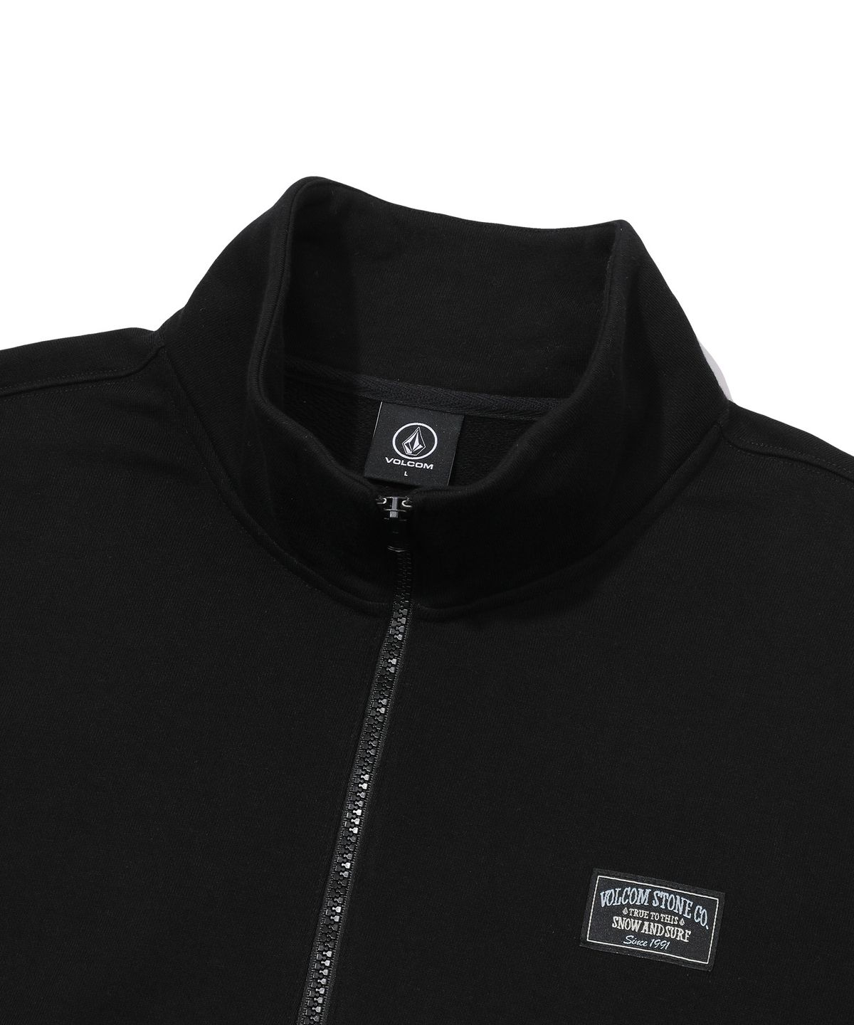 볼컴(VOLCOM) 스노우 앤 서프 하프 집업 맨투맨(블랙)