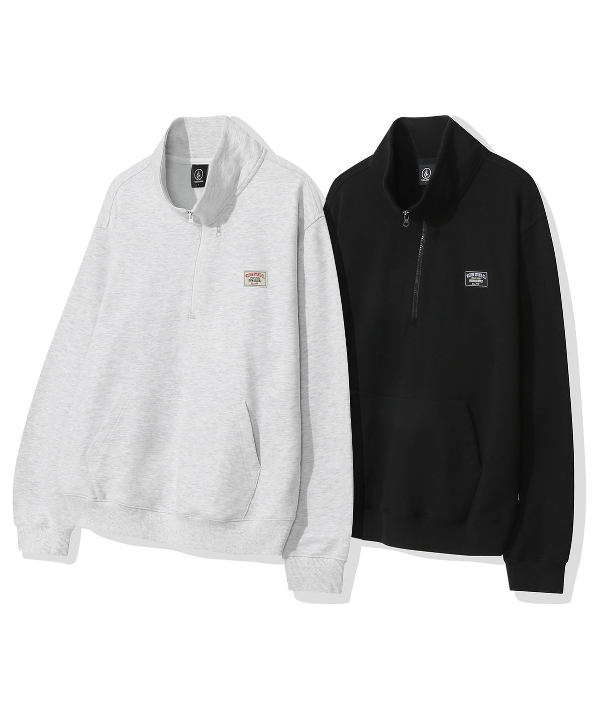 볼컴(VOLCOM) 스노우 앤 서프 하프 집업 맨투맨(블랙)