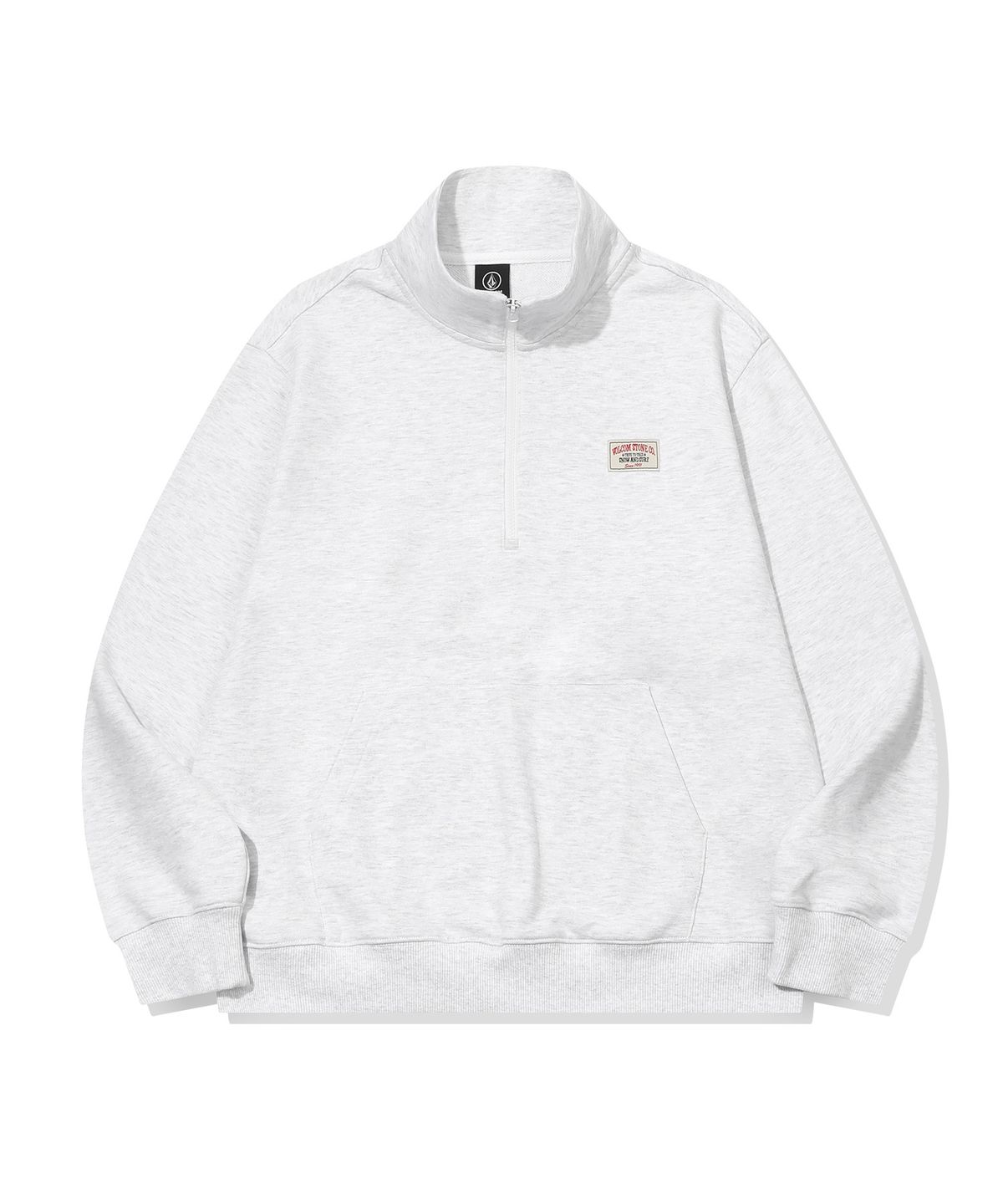 볼컴(VOLCOM) 스노우 앤 서프 하프 집업 맨투맨(아이스 그레이)