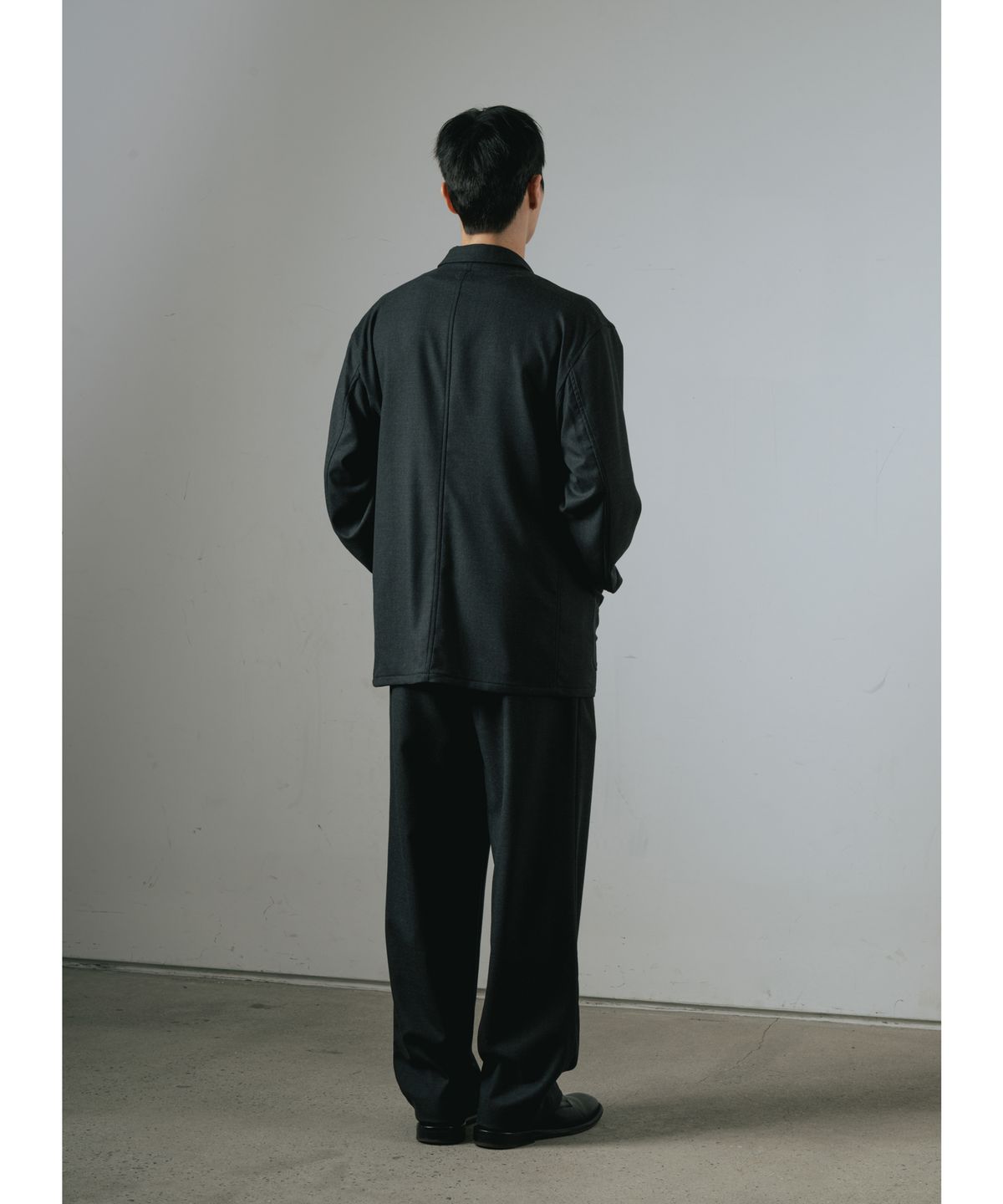 와기(WHAGI) Flannel Wool Pritzker Pants (Charcoal)