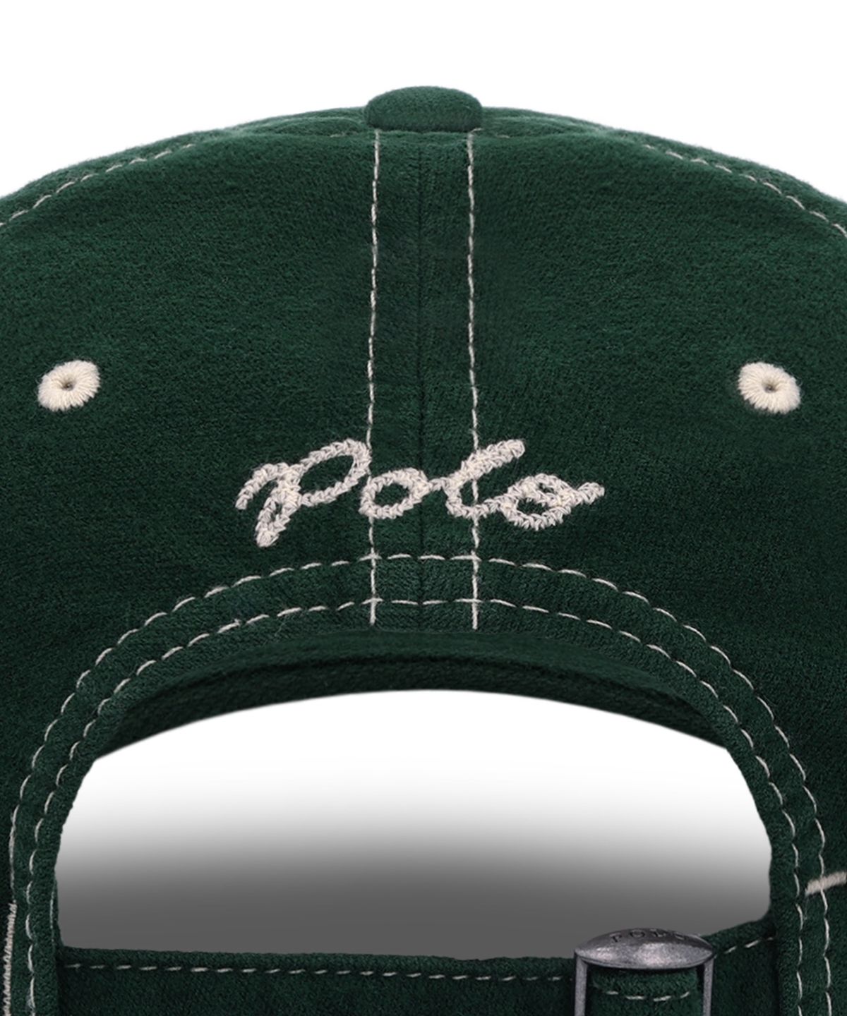 폴로 랄프 로렌(POLO RALPH LAUREN) 펠트 패치 샤모아 볼 캡-그린