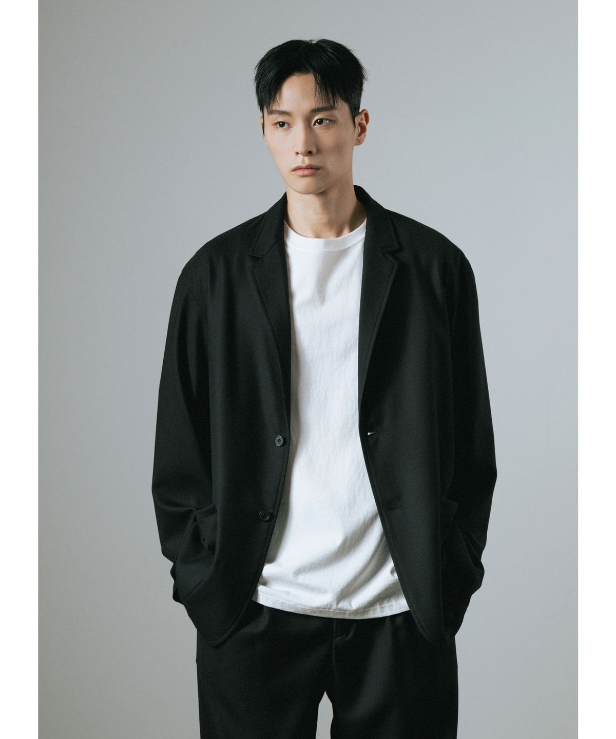 와기(WHAGI) Flannel Wool Architect Pants (Black)