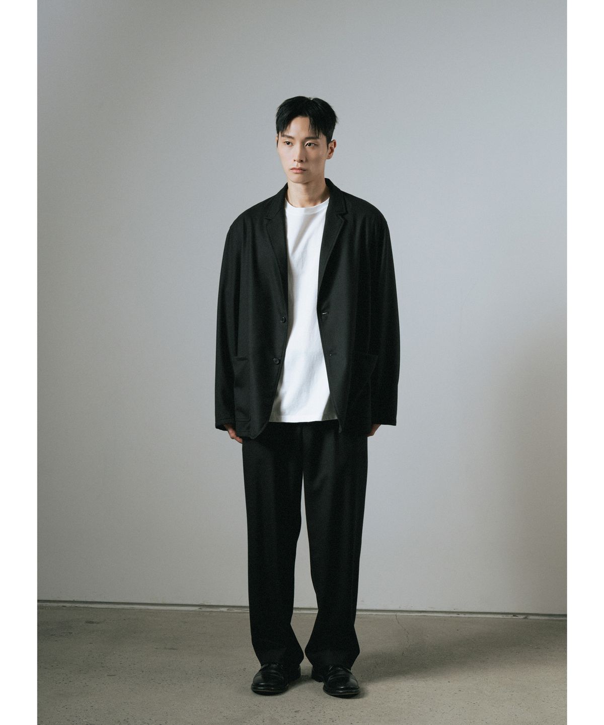 와기(WHAGI) Flannel Wool Architect Pants (Black)