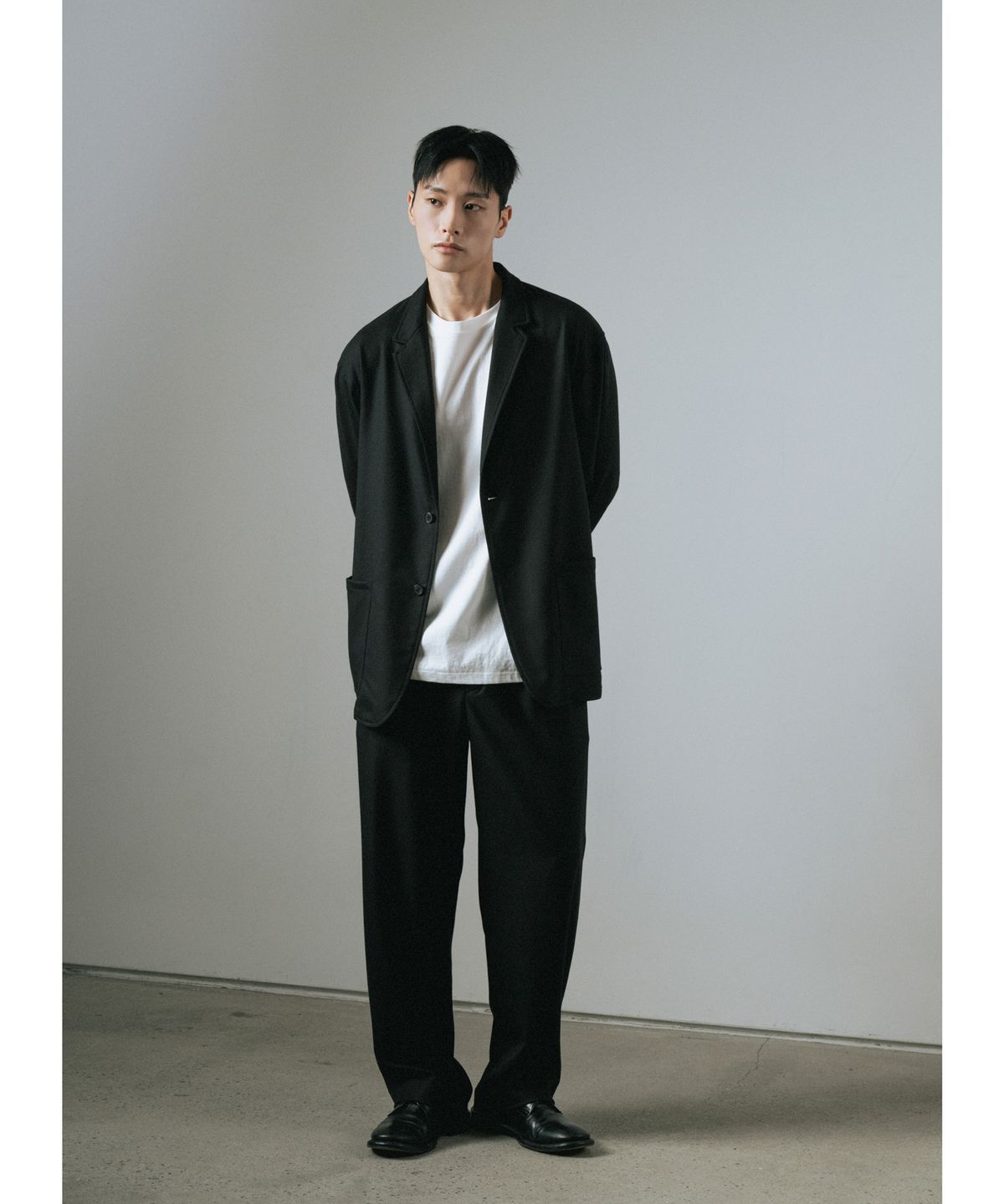 와기(WHAGI) Flannel Wool Architect Pants (Black)