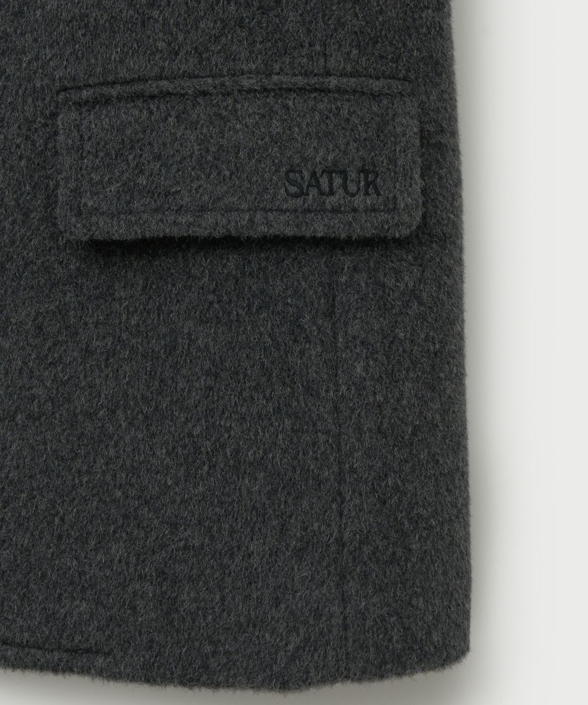 세터(SATUR) (W) 캐시미어 울 블렌드 싱글 블레이저 차콜