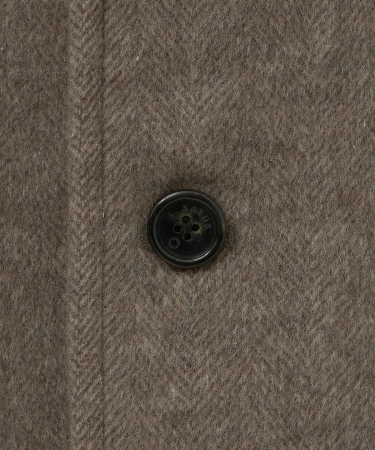 세터(SATUR) 헤링본 울 블렌드 싱글 블레이저 브라운