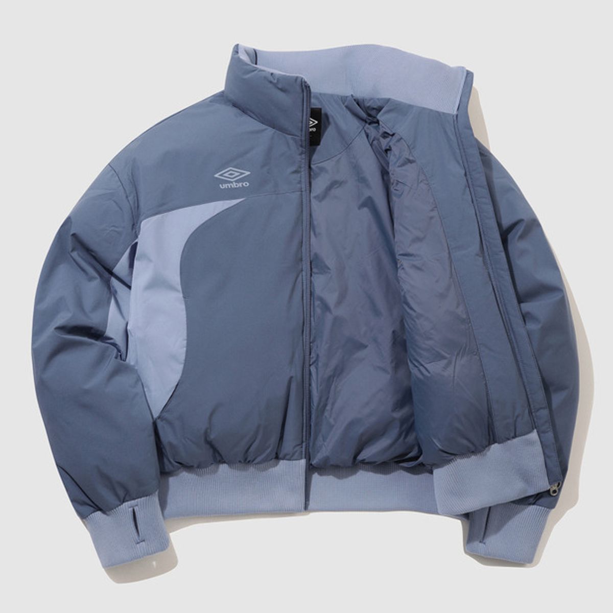 엄브로(UMBRO) 우먼스 스탠넥 패딩 자켓 블루 UQ422SPJO3