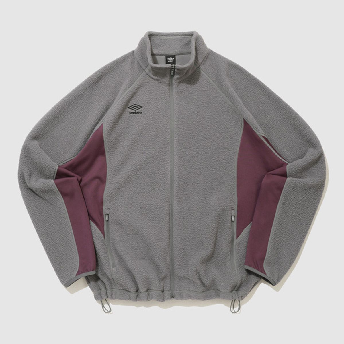 엄브로(UMBRO) 하이브리드 플리스 스탠넥 자켓 차콜 UQ421SFJO1