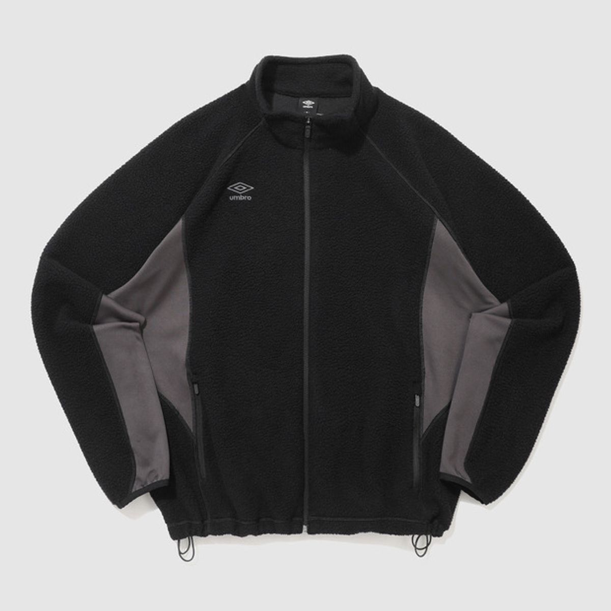 엄브로(UMBRO) 하이브리드 플리스 스탠넥 자켓 블랙 UQ421SFJO1