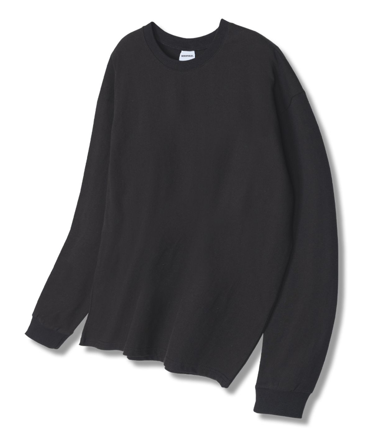 위베리벨류(WEVERYVALUE) 무지 오버핏 16수 긴팔티셔츠 다크그레이 (소매시보리선택)