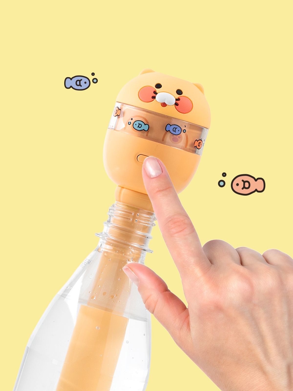 카카오프렌즈 파트너(KAKAOFRIENDS PARTNERS) 카카오프렌즈 아쿠아보틀 스틱형 무선  미니 가습기