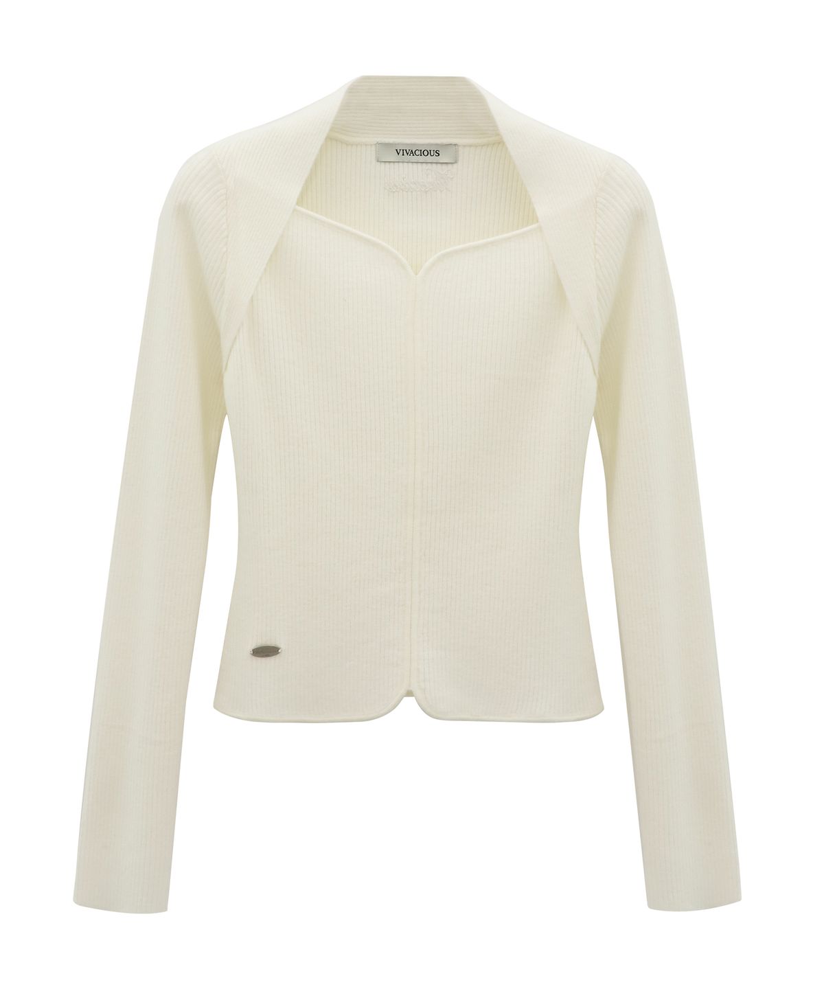 비바셔스(VIVACIOUS) Heart-Neck Knit_4Colors