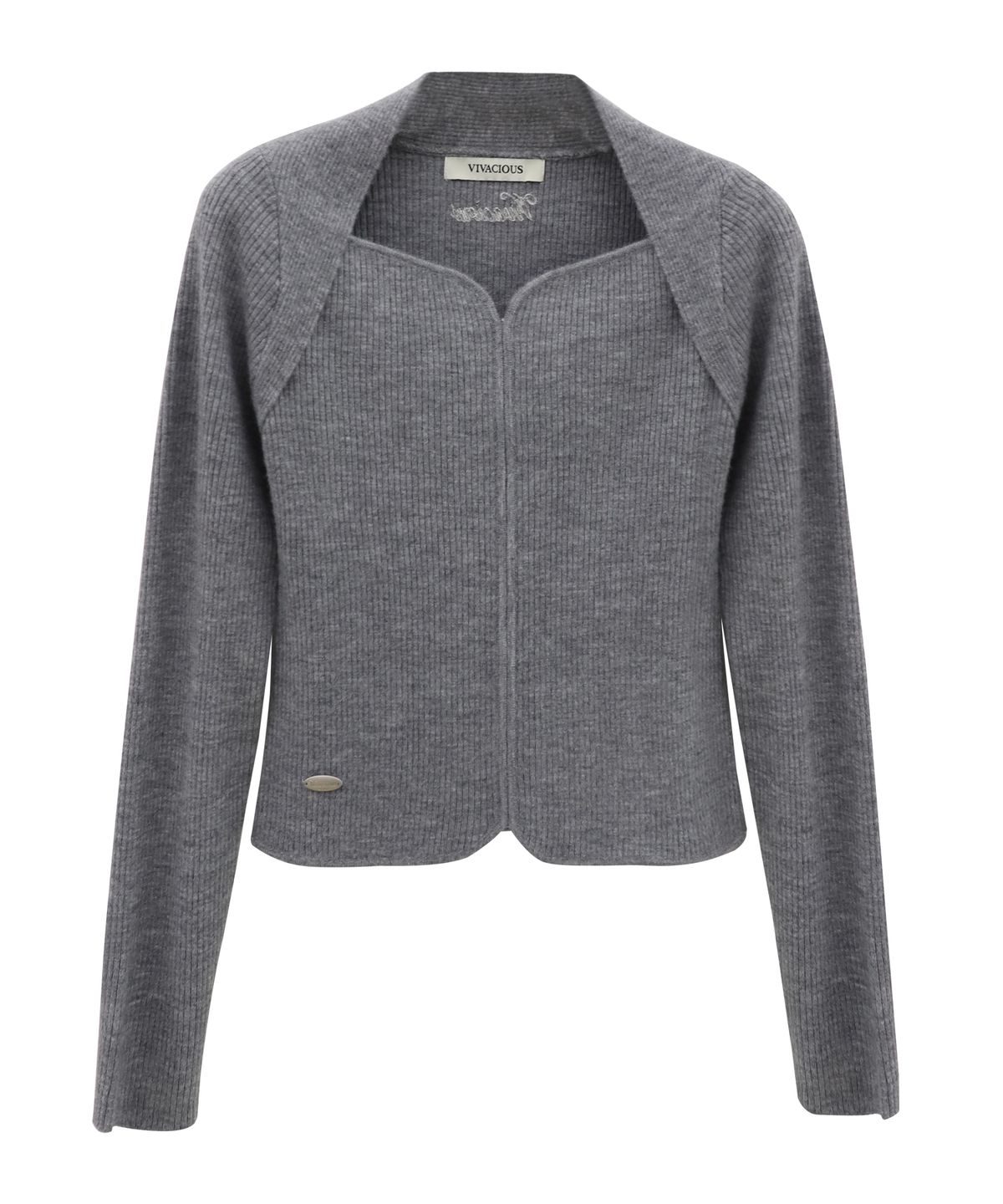 비바셔스(VIVACIOUS) Heart-Neck Knit_4Colors