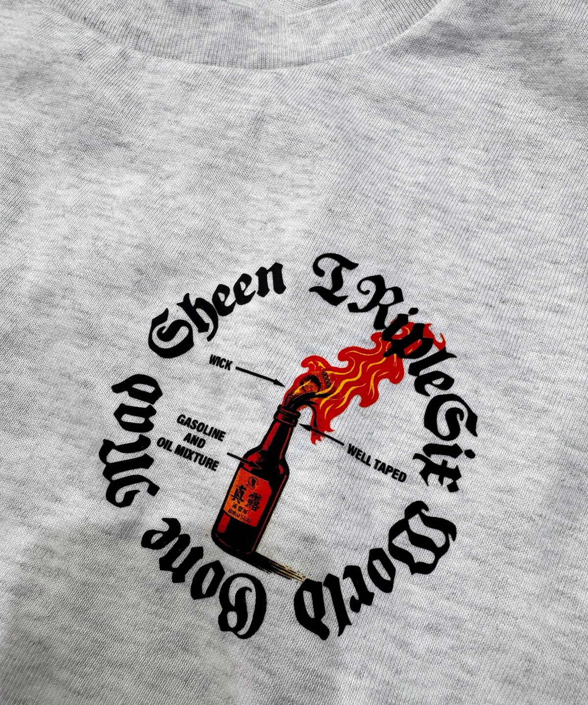 신트리플식스(SHEEN666) 몰로토프 칵테일 티셔츠 에쉬