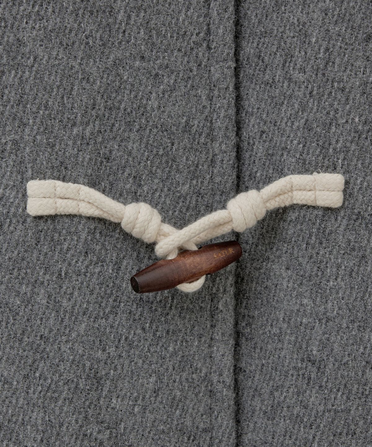 세터(SATUR) (W) 후드 울 블렌드 더플 하프 코트 그레이