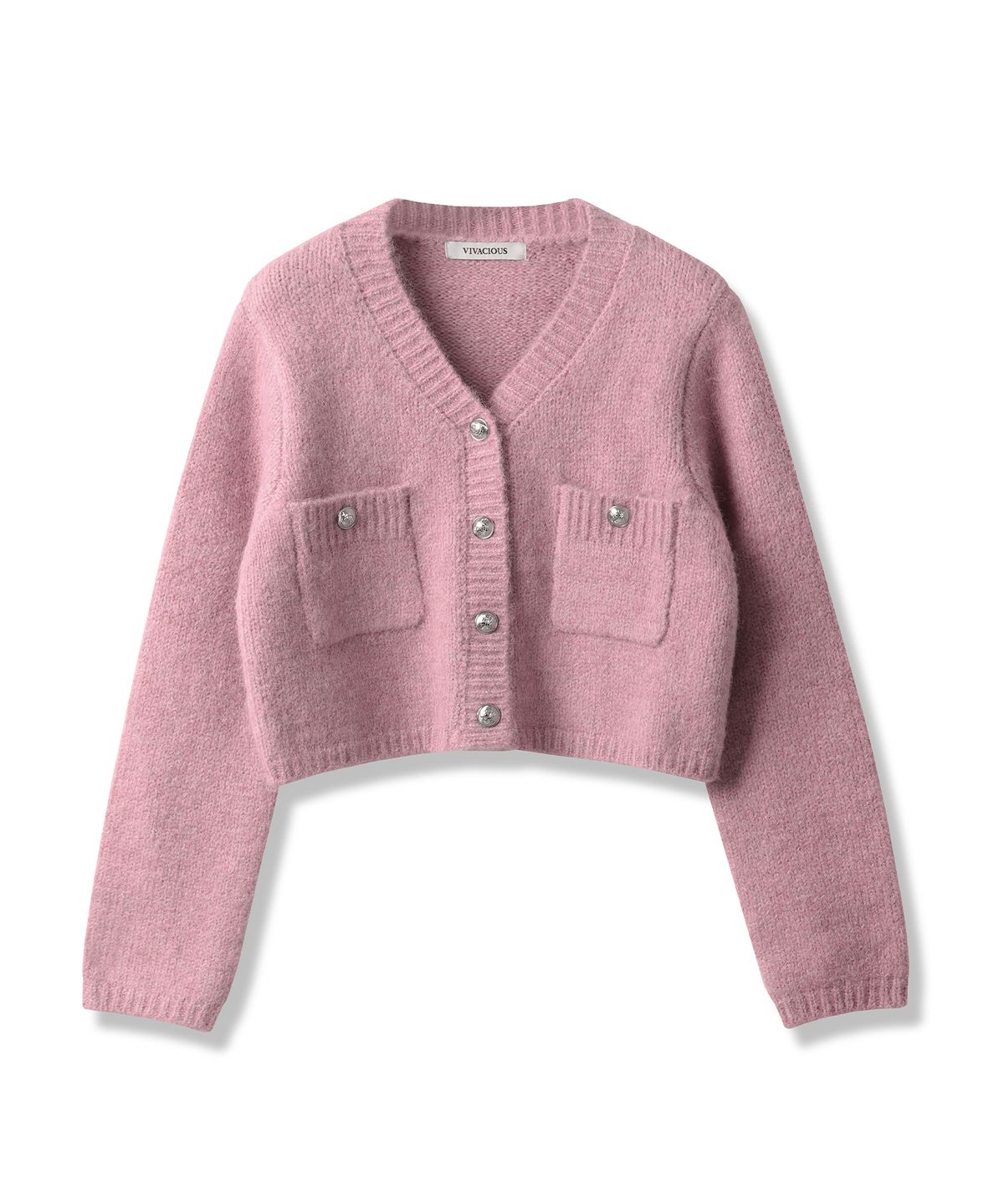 비바셔스(VIVACIOUS) Elodie Pocket Crop Knit Cardigan_5Colors