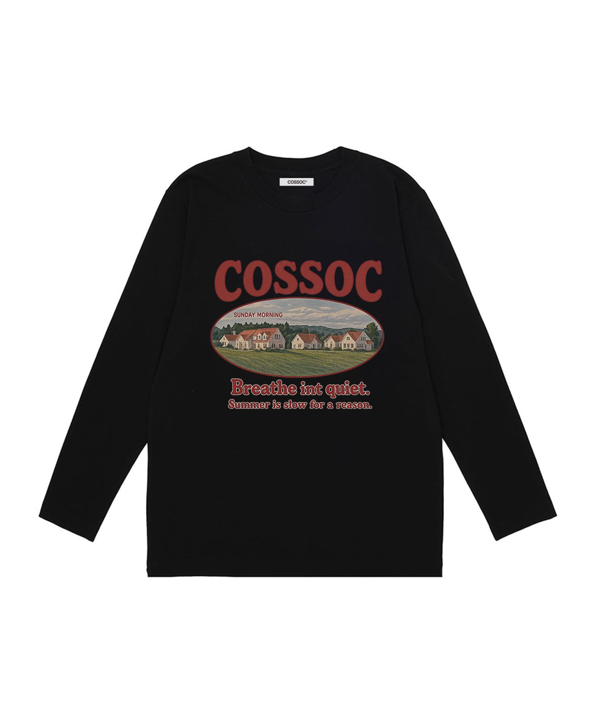 코소(COSO) 선데이 모닝 롱 슬리브 긴팔티 (BLACK)