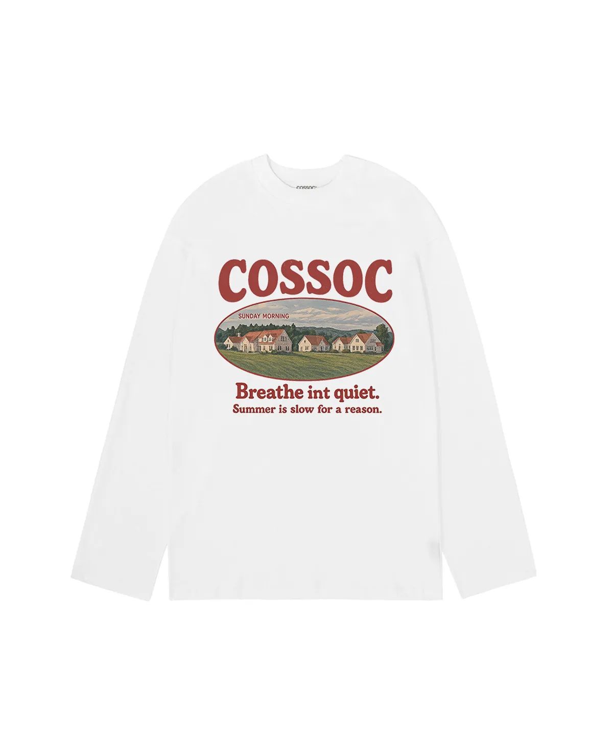 코소(COSO) 선데이 모닝 롱 슬리브 긴팔티 (WHITE)