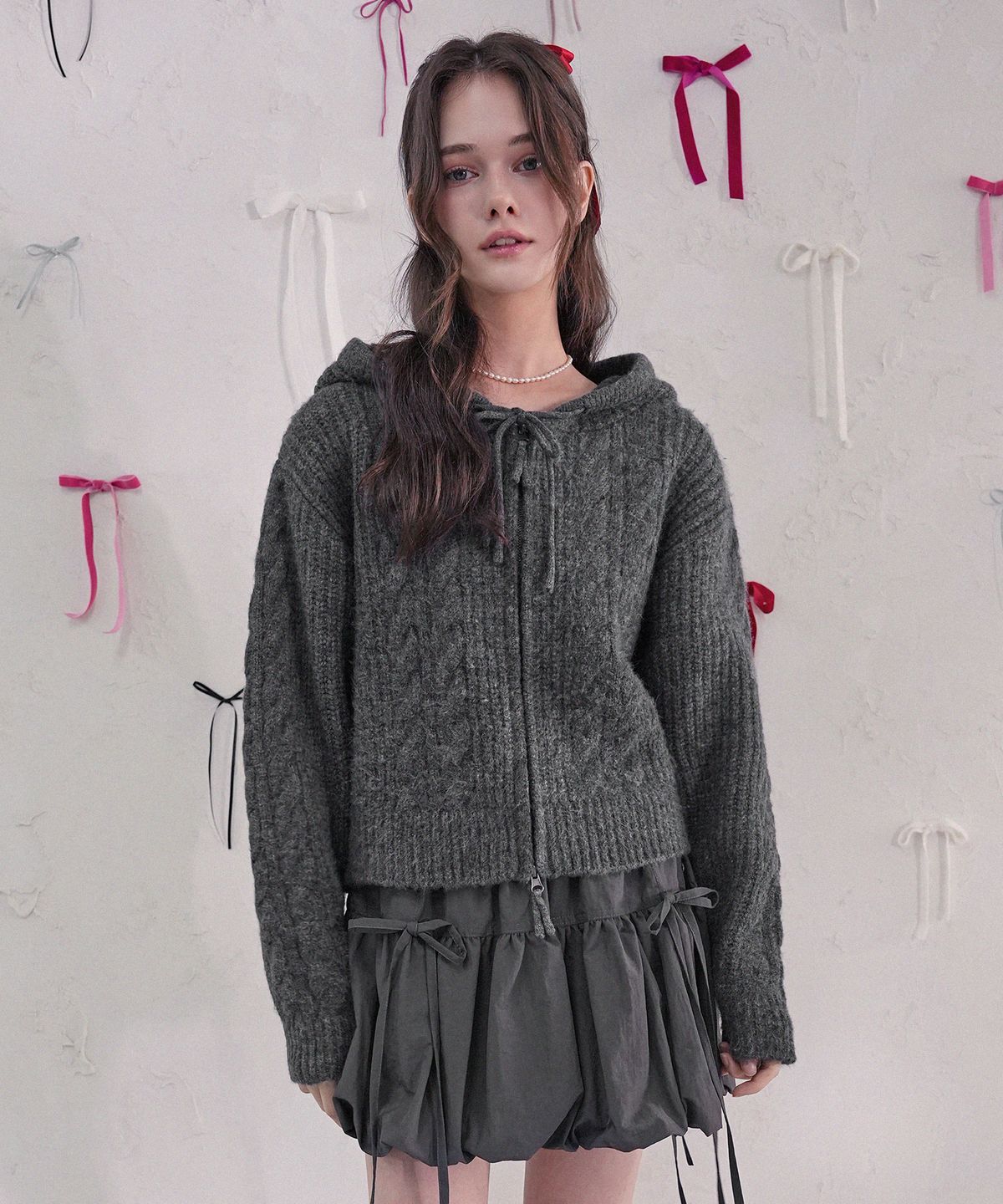 비바셔스(VIVACIOUS) Rose Mignon Hood Zip-up_3Colors