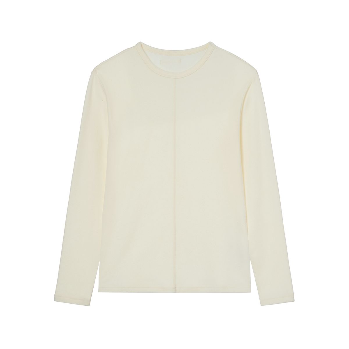세비지(SAVAGE) Wool Crewneck Jersey Long Sleeve - Ivory