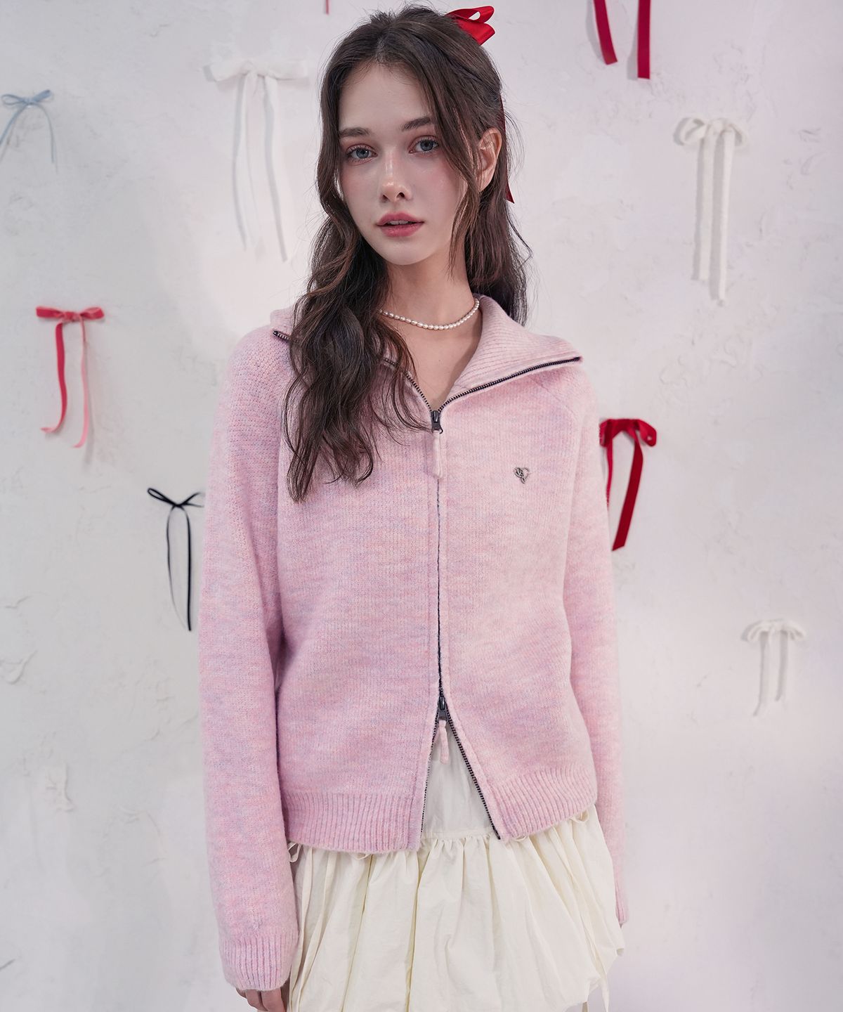 비바셔스(VIVACIOUS) Rose Mignon Zip-up_3Colors