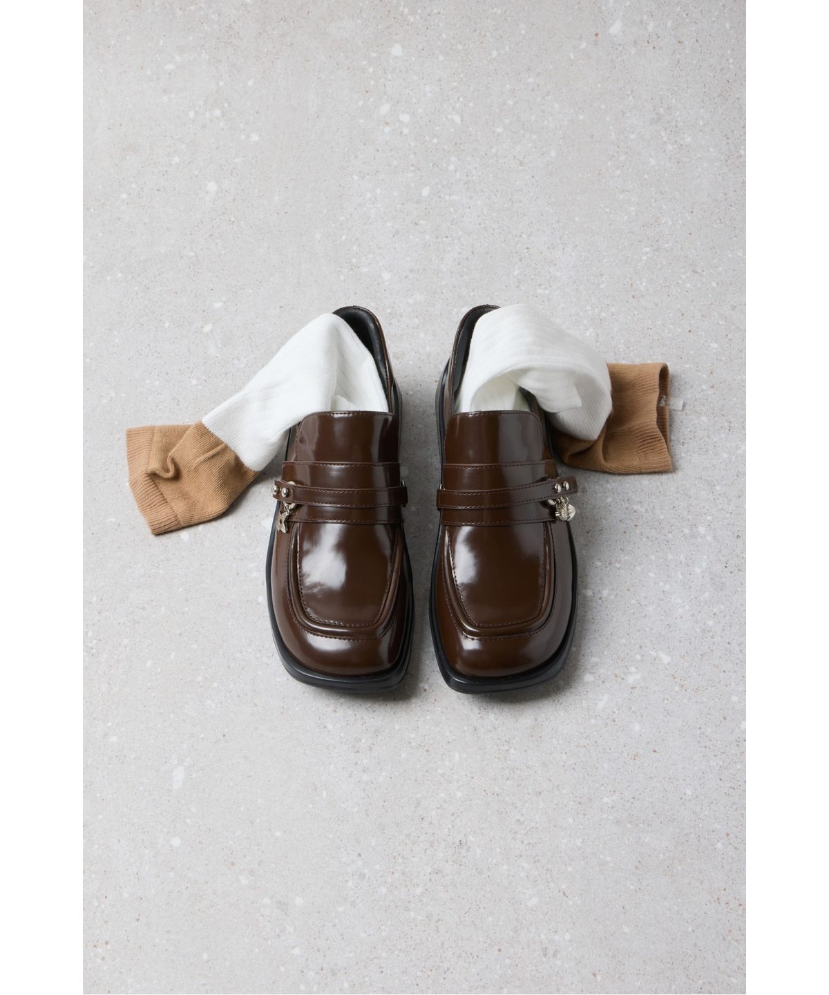슈콤마보니(SUECOMMA BONNIE) Fev_Young muze loafer(brown)_DE4DA25508BRN