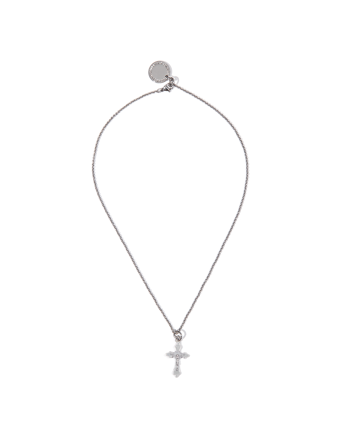 조거쉬(JOEGUSH) Mini Rosario Necklace (Light Grey)