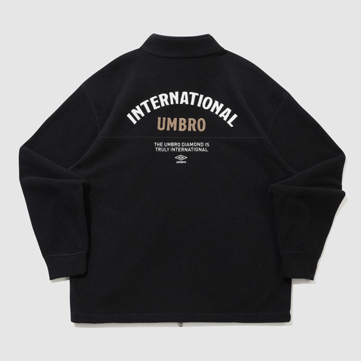 엄브로(UMBRO) 플러스플리스 스탠넥 집업 자켓 블랙 UQ421CFTN1