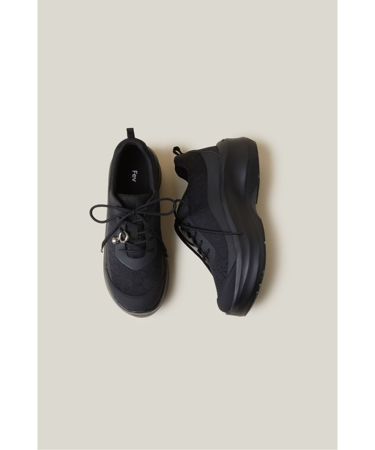 슈콤마보니(SUECOMMA BONNIE) Fev_Foil platform sneakers(black) DD4DS26002BLK