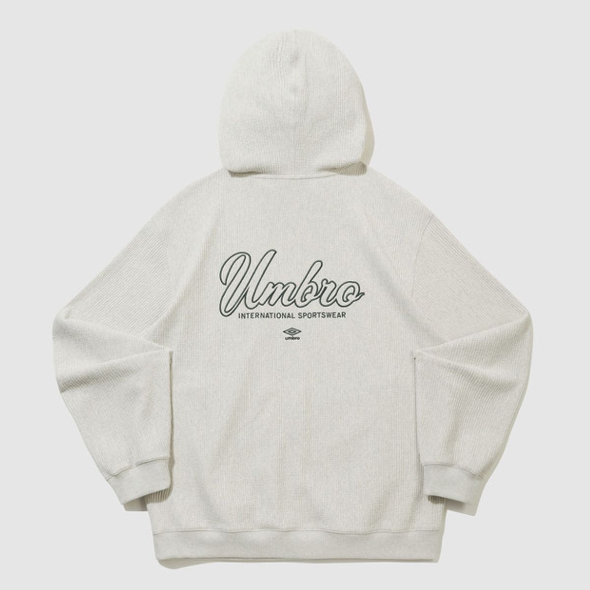 엄브로(UMBRO) 퀼팅 쿠션지 후드 티셔츠 베이지 UQ421CHDN2