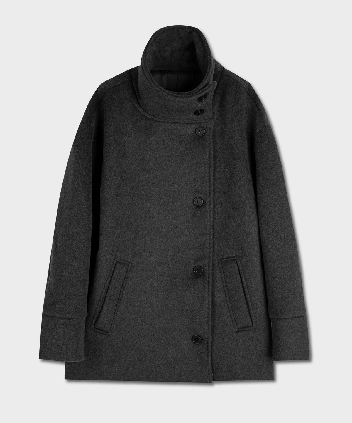 디망쉬(DIMANCHE) Double Breasted Coat (grey)