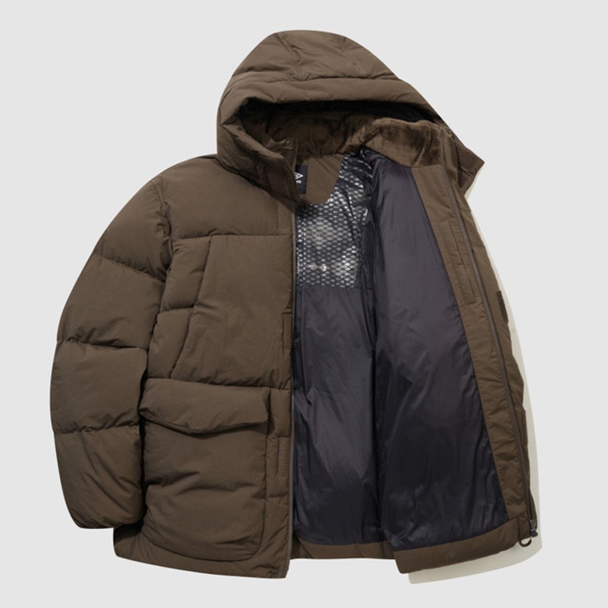 엄브로(UMBRO) 윈터 헤븐 면터치 유틸리티 머스코비 덕 다운 자켓 브라운 UQ421CDJN2