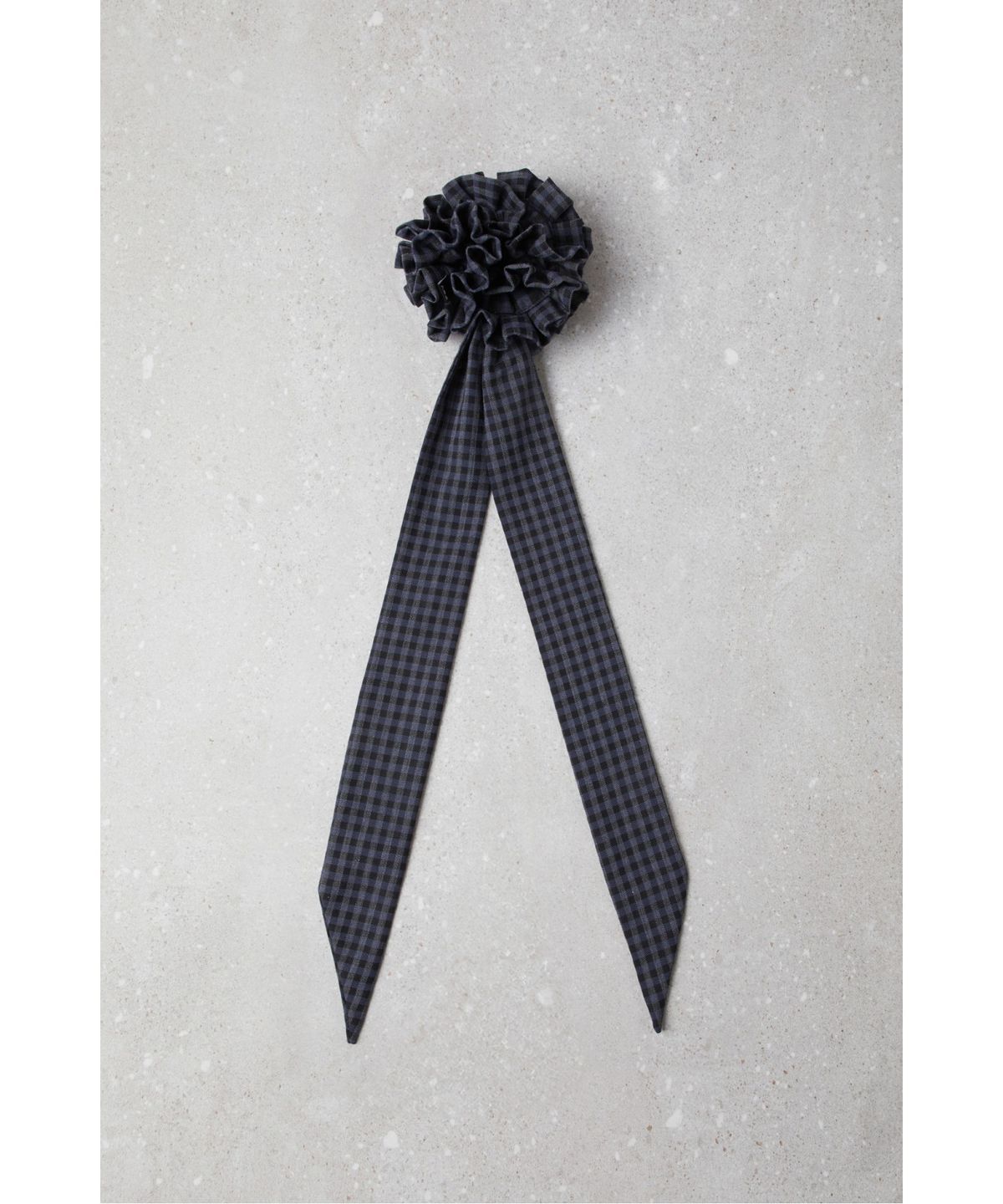 슈콤마보니(SUECOMMA BONNIE) Fev_Ruffle Hair Scrunchie(navy)_DFAOA25506NAY