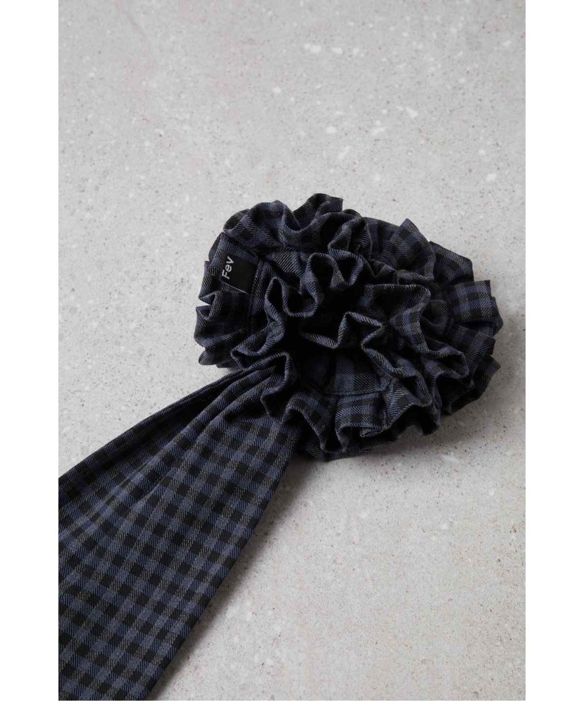 슈콤마보니(SUECOMMA BONNIE) Fev_Ruffle Hair Scrunchie(navy)_DFAOA25506NAY