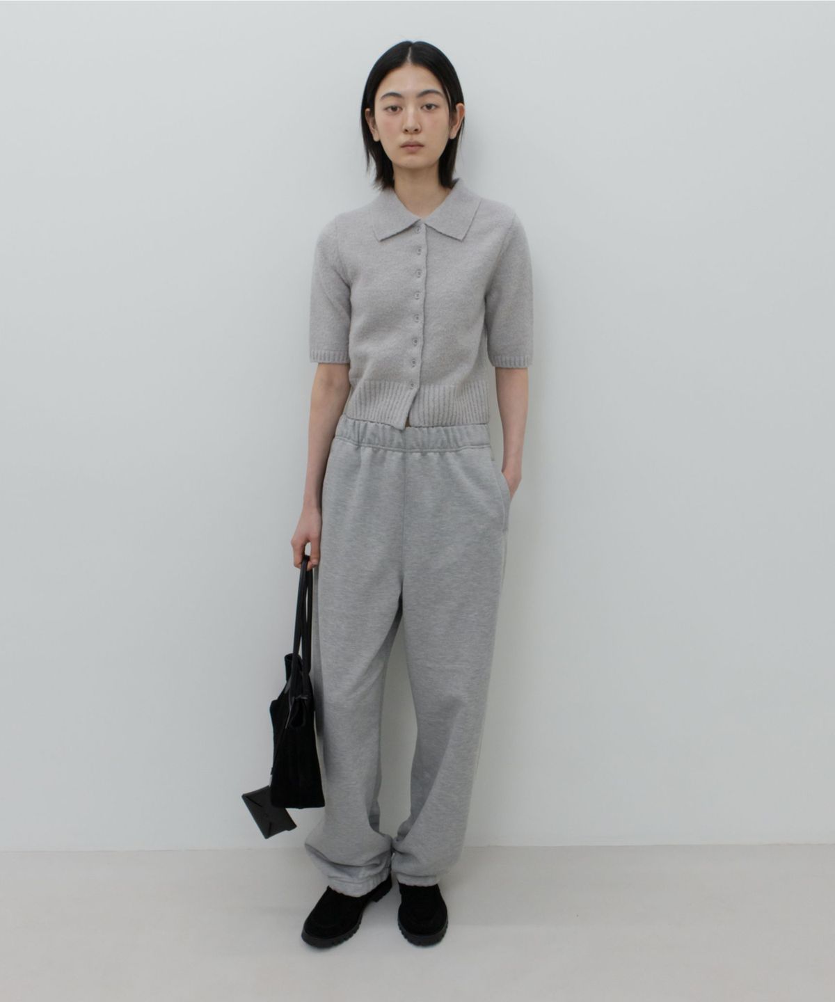 지비에이치 어패럴(GBH APPAREL) HALF-SLEEVE COLLAR CARDIGAN / GREY