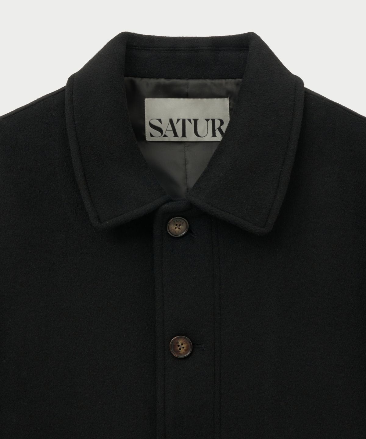 세터(SATUR) 캐시미어 울 블렌드 맥코트 블랙